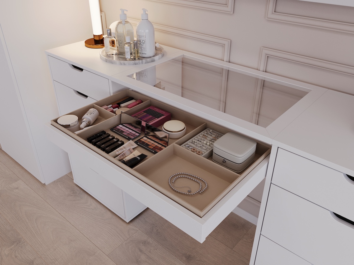 Столик туалетный Даллас ,Белый  